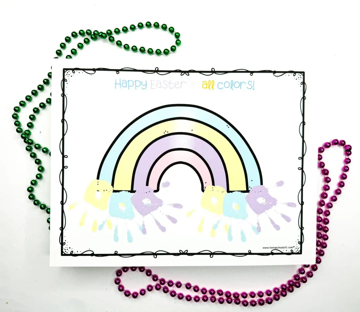 Rainbow handprint craft