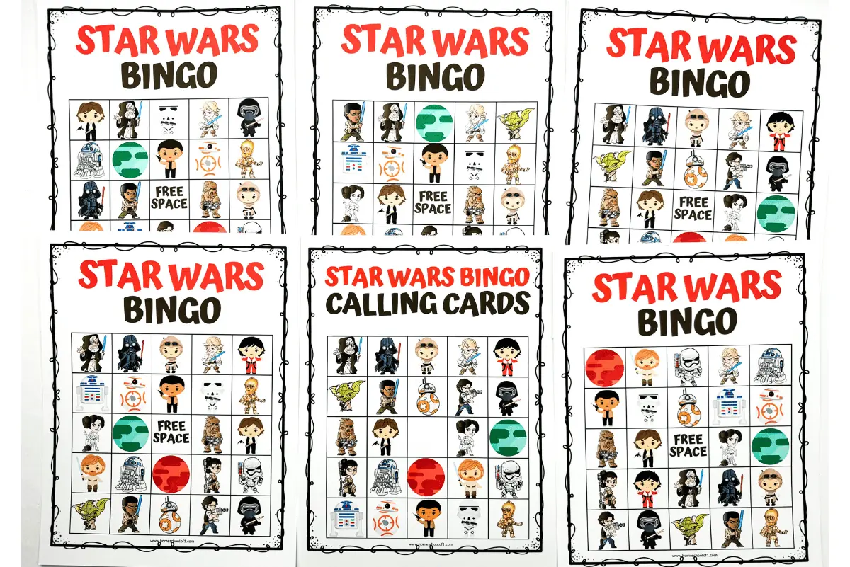 Star Wars bingo free printable