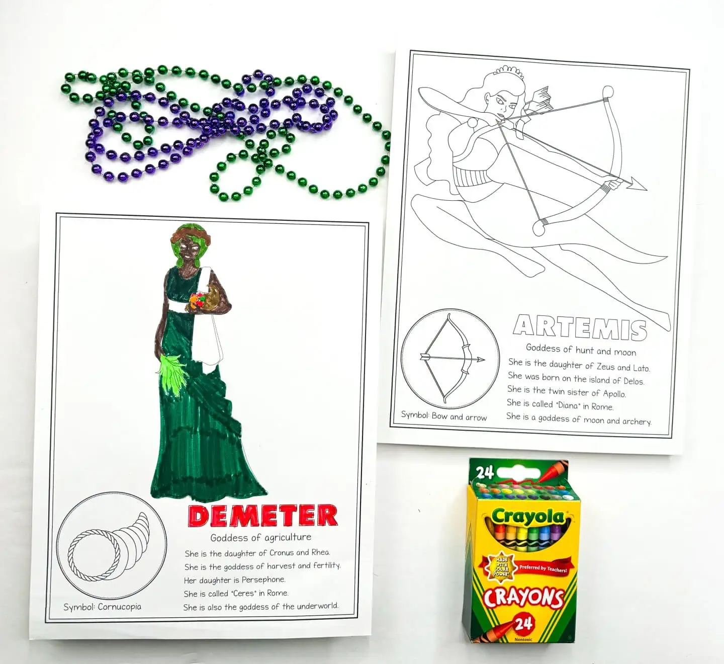 demeter coloring page