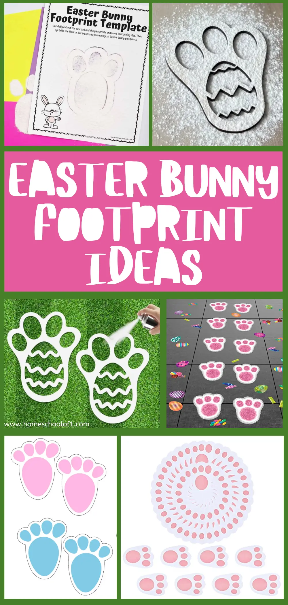 easter bunny footprint ideas