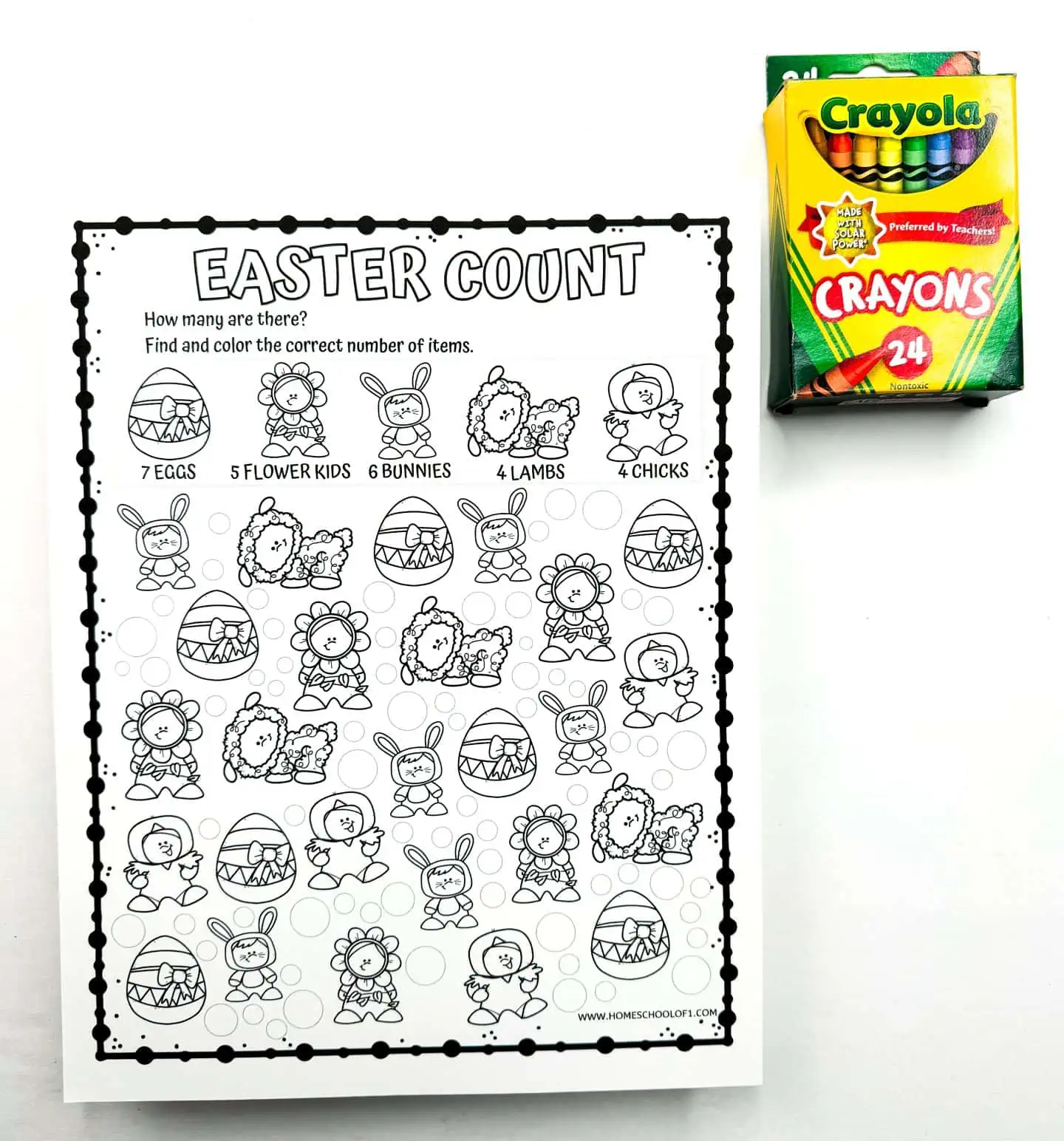 easter count worksheet