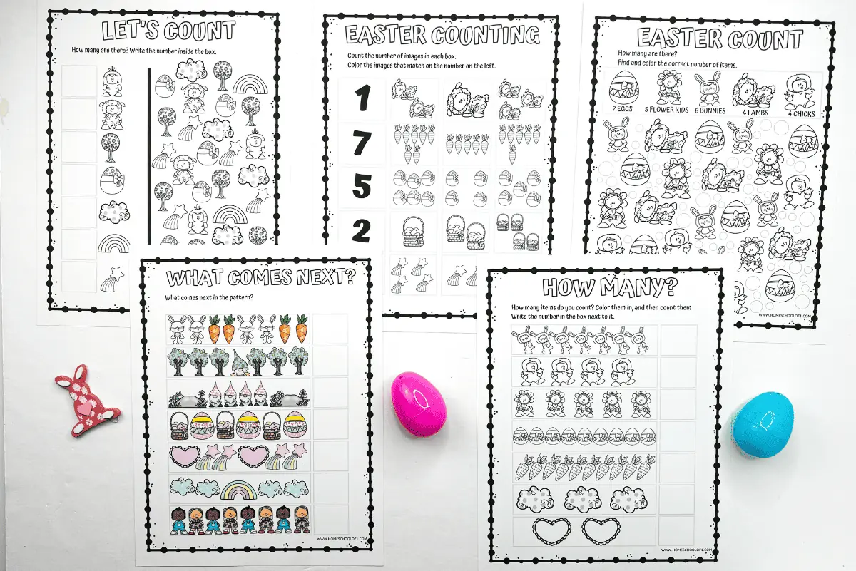 easter math worksheets free printable