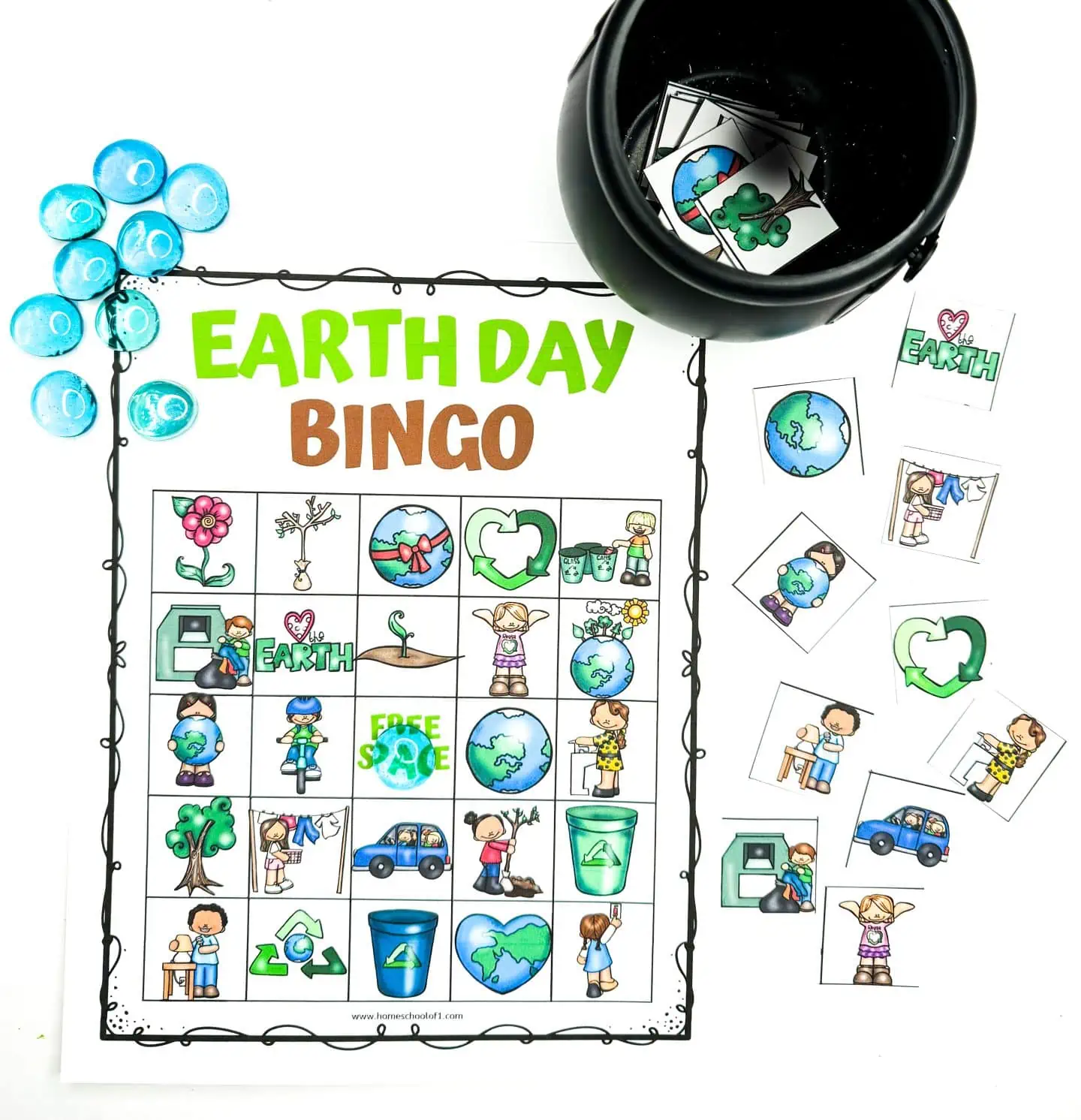 free Earth Day bingo cards