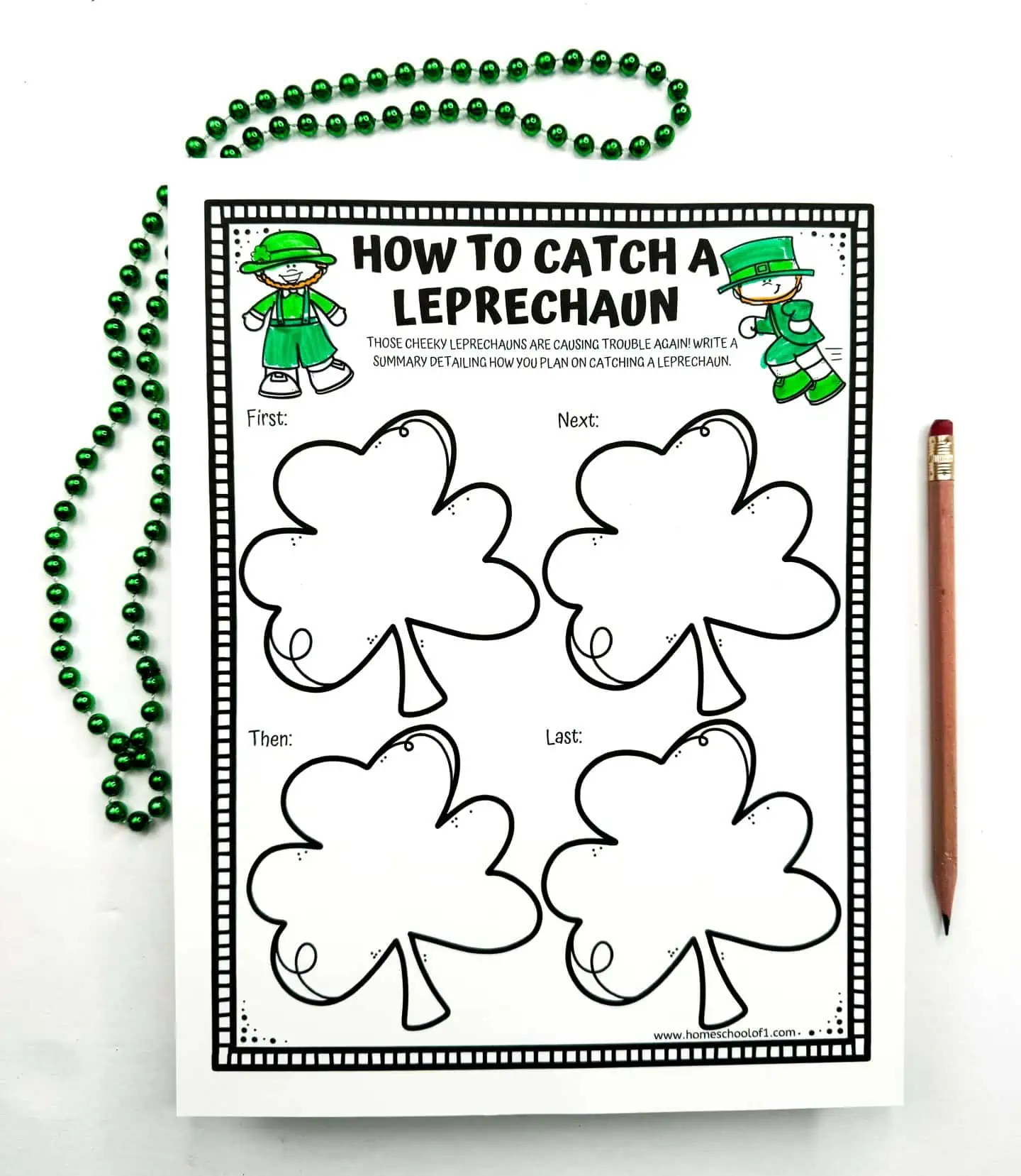 free how to catch a leprechaun writing prompt