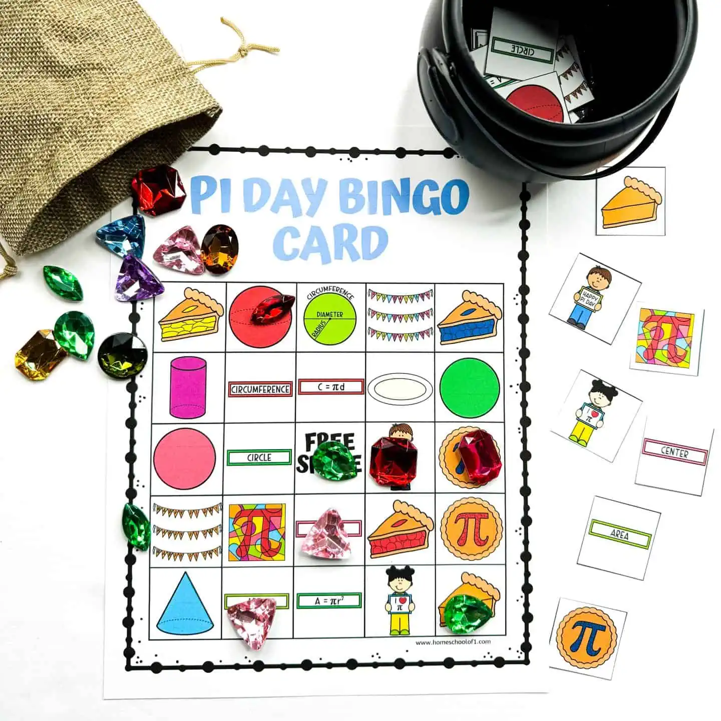 free pi day bingo printable