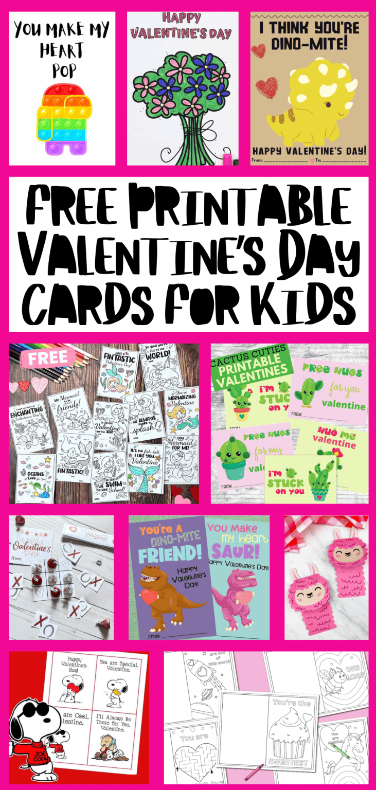 21 Free Printable Valentine's Day Cards for Kids