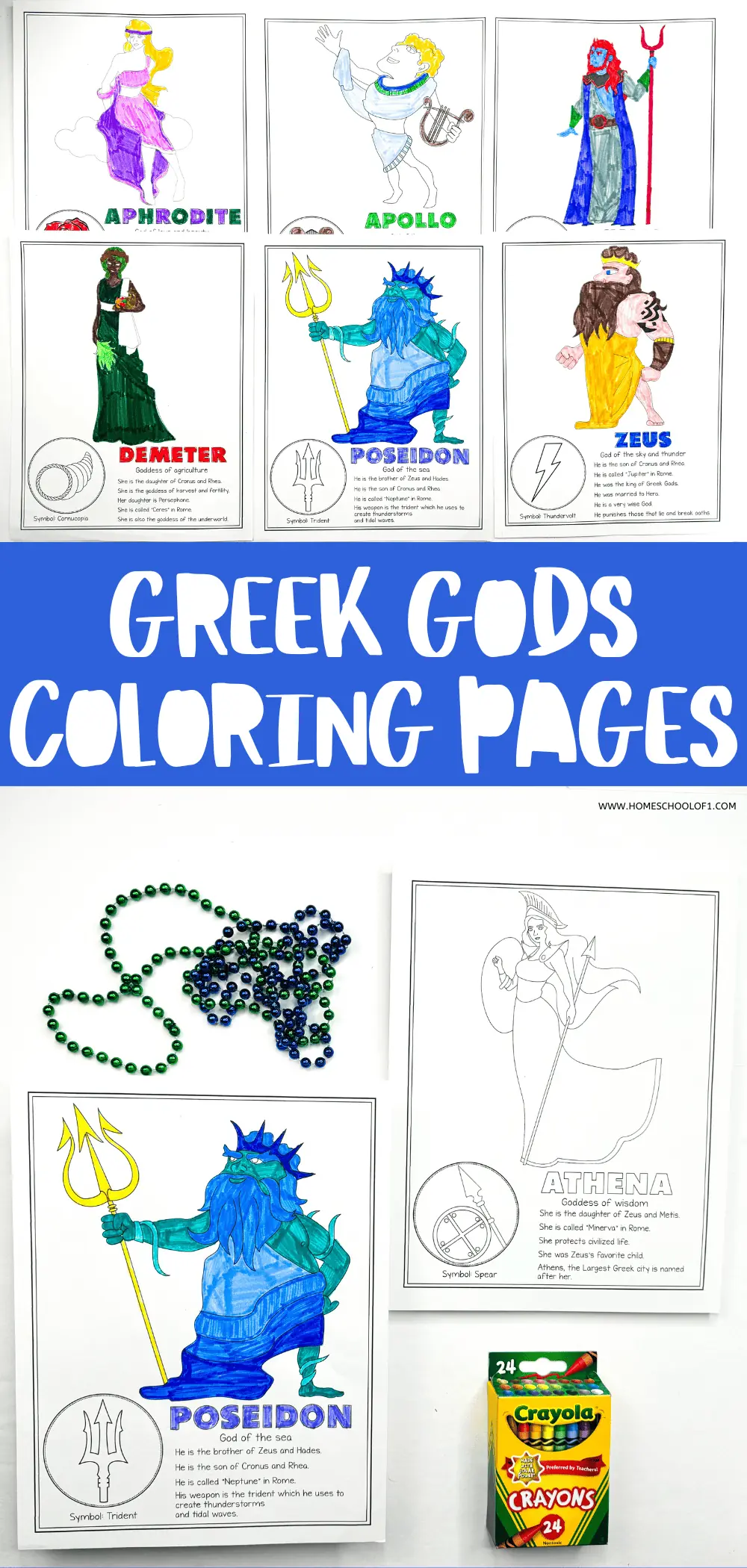 greek gods coloring pages