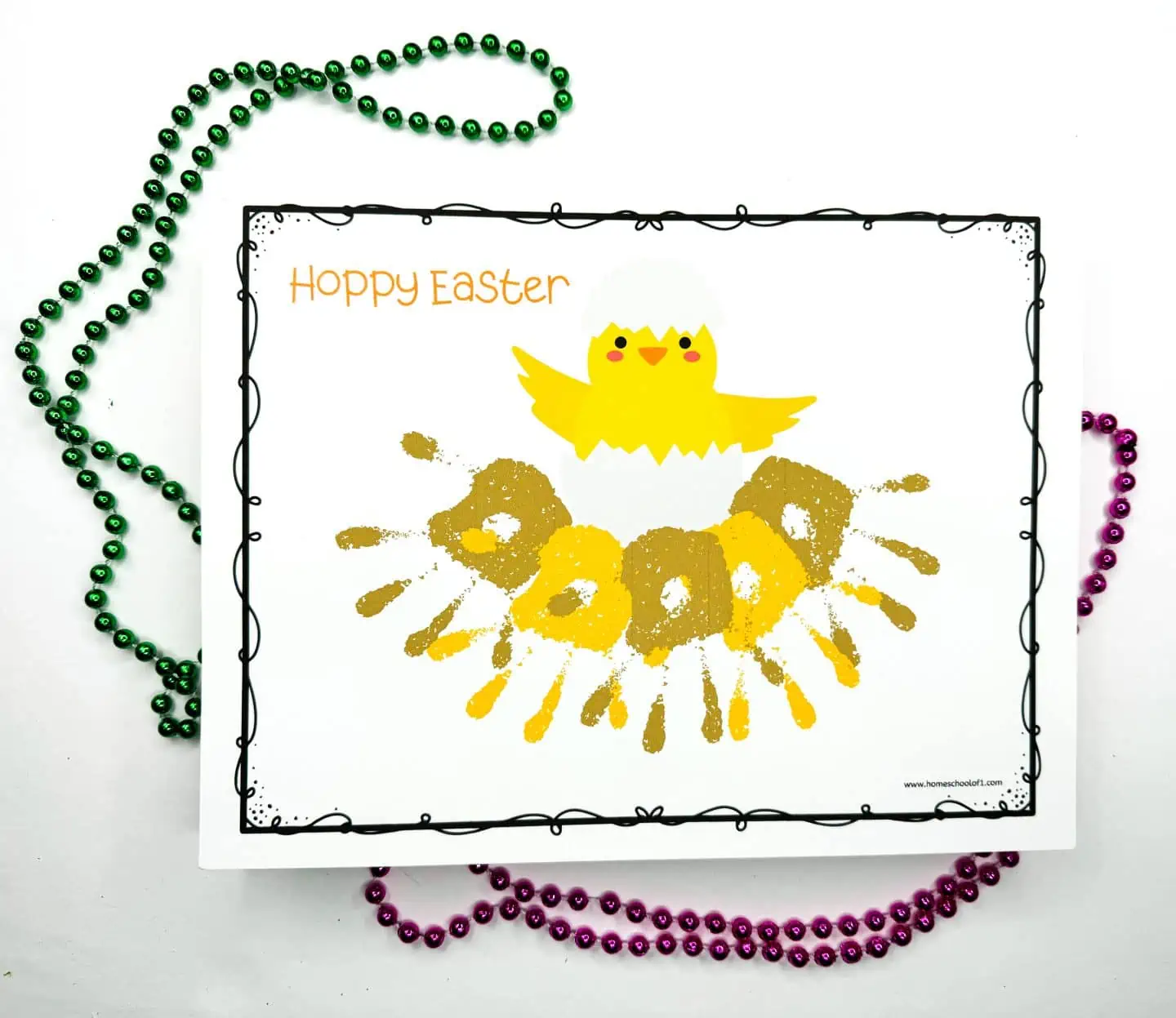 hoppy easter handprint art