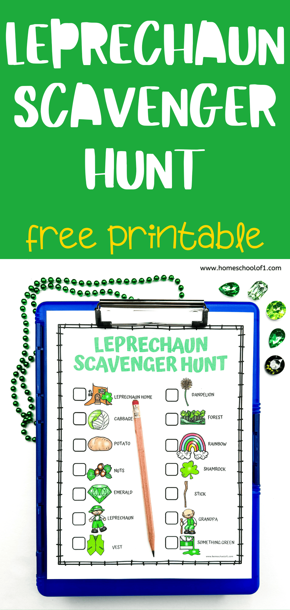 Leprechaun Scavenger Hunt Free Printable