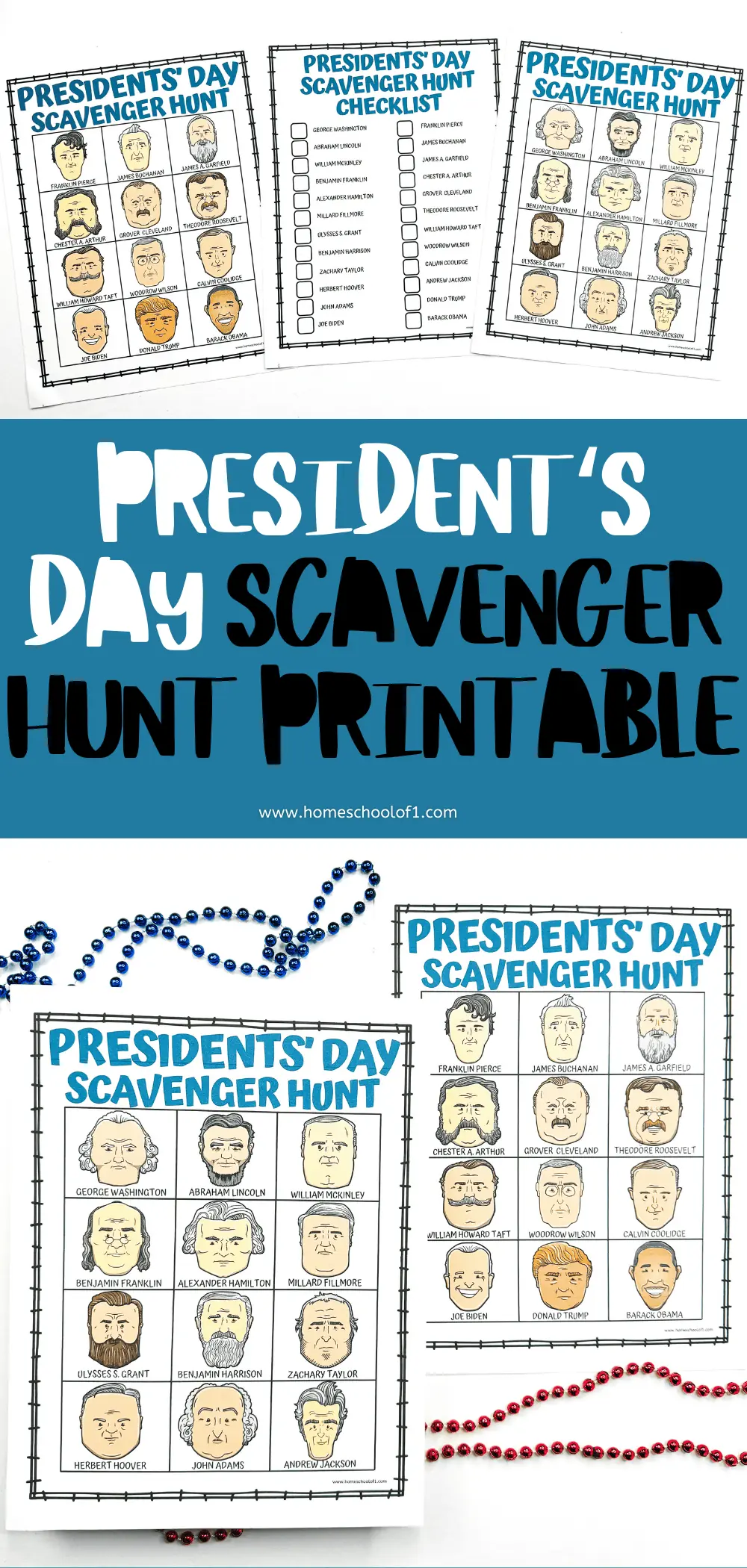 president's day scavenger hunt printable