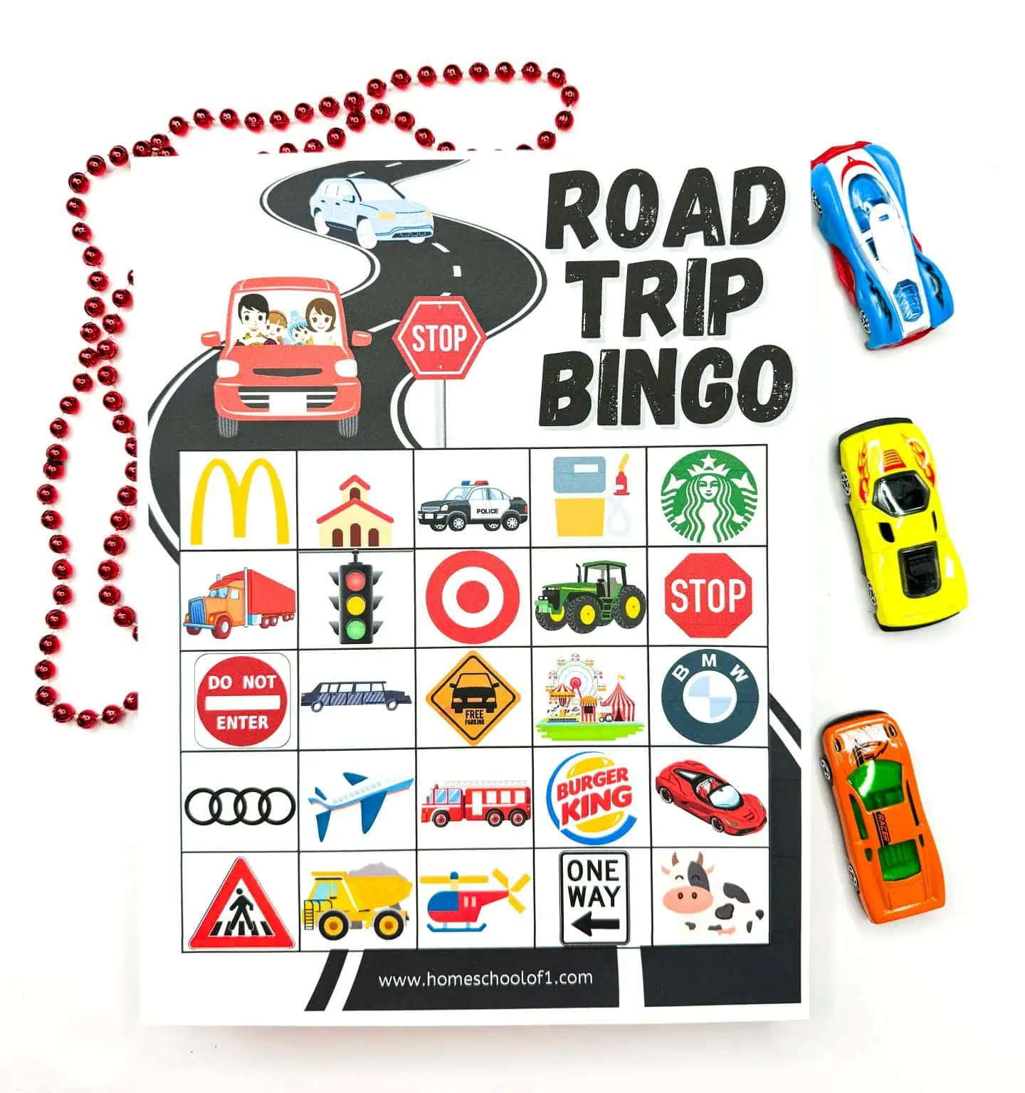 road trip bingo game