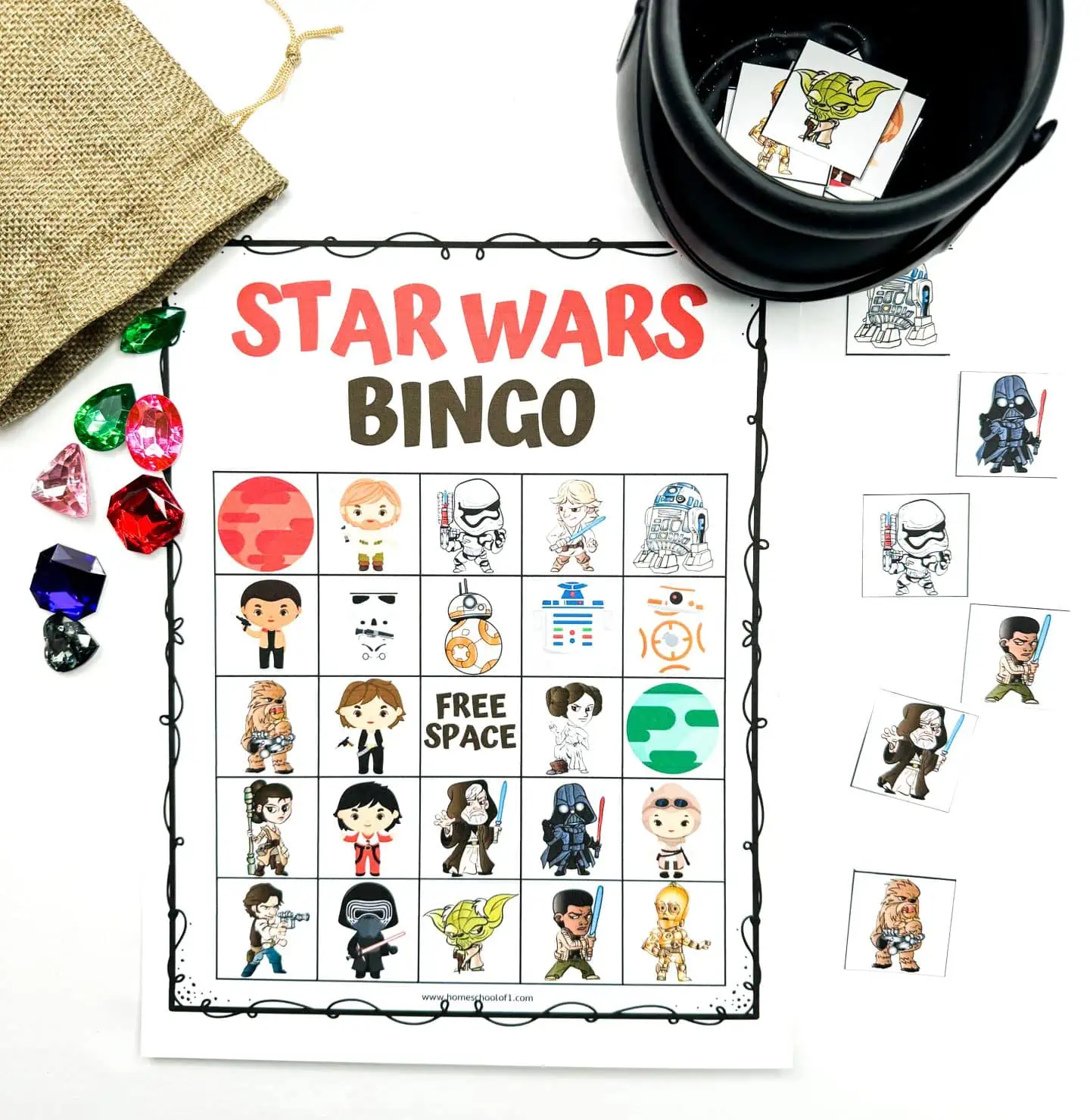 star wars bingo cards