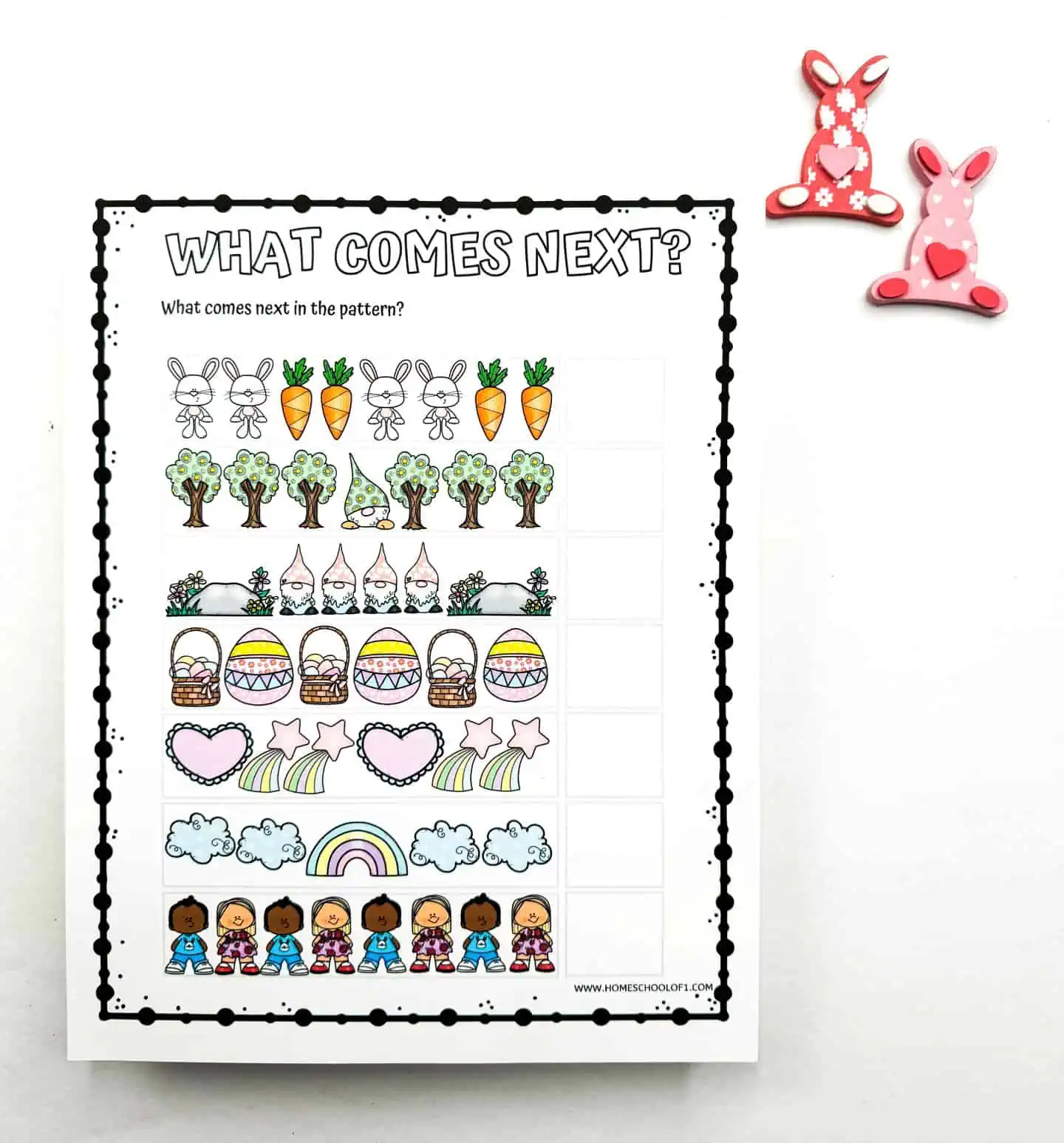 what comes next easter worksheet