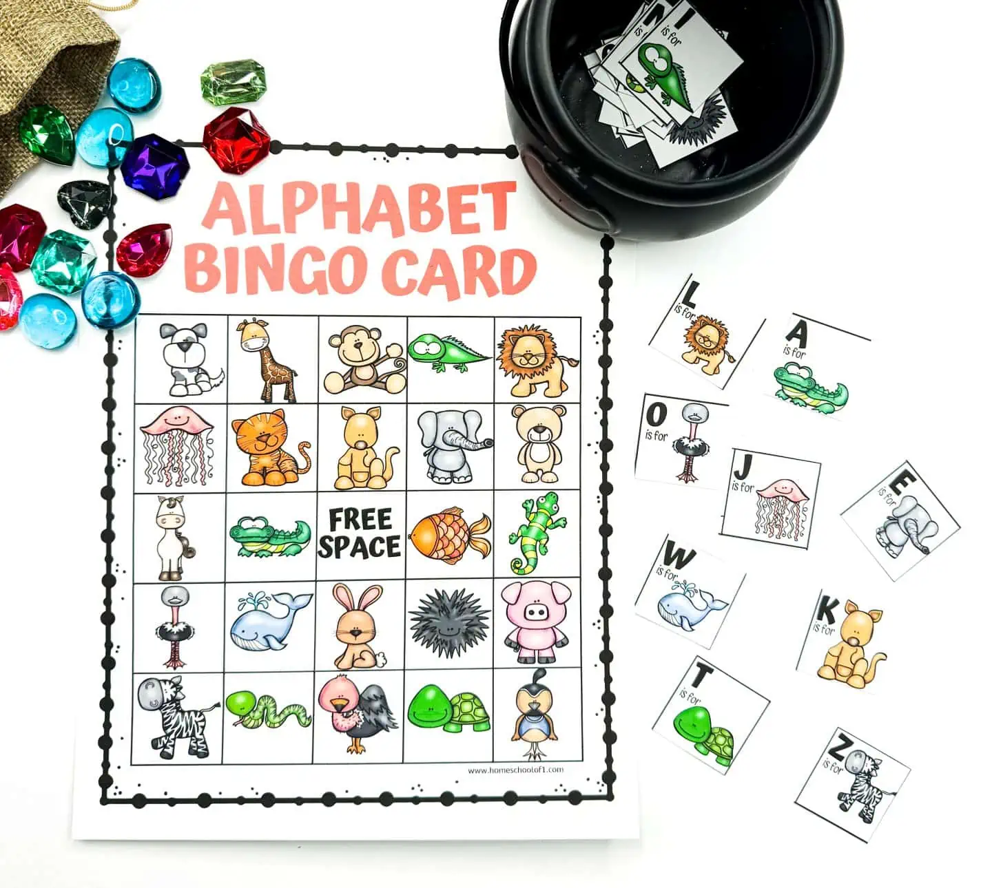 alphabet bingo card