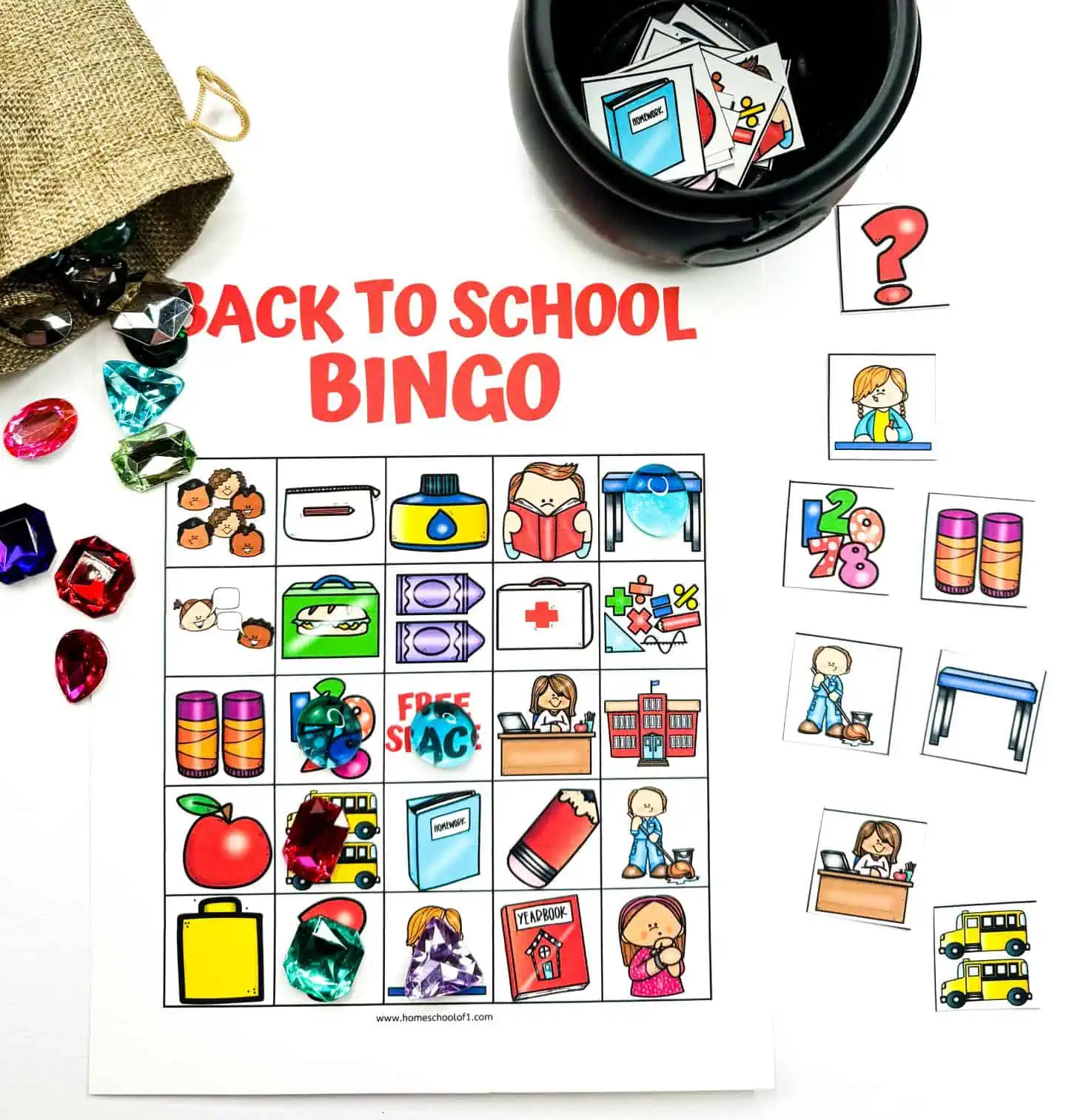 back to school bingo cards