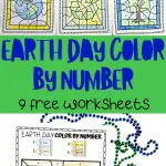 earth day color by number