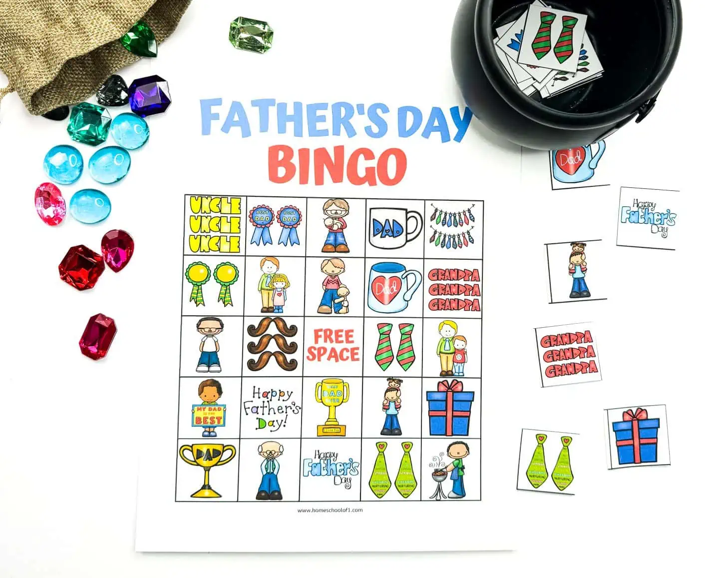 father's day bingo card