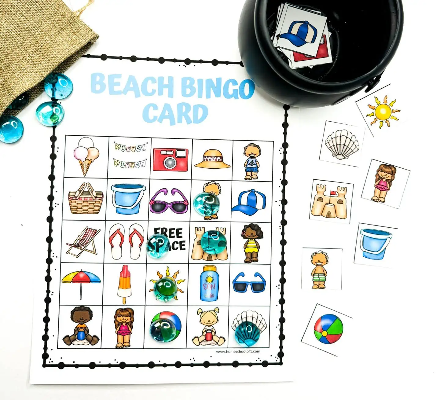 free beach bingo boards