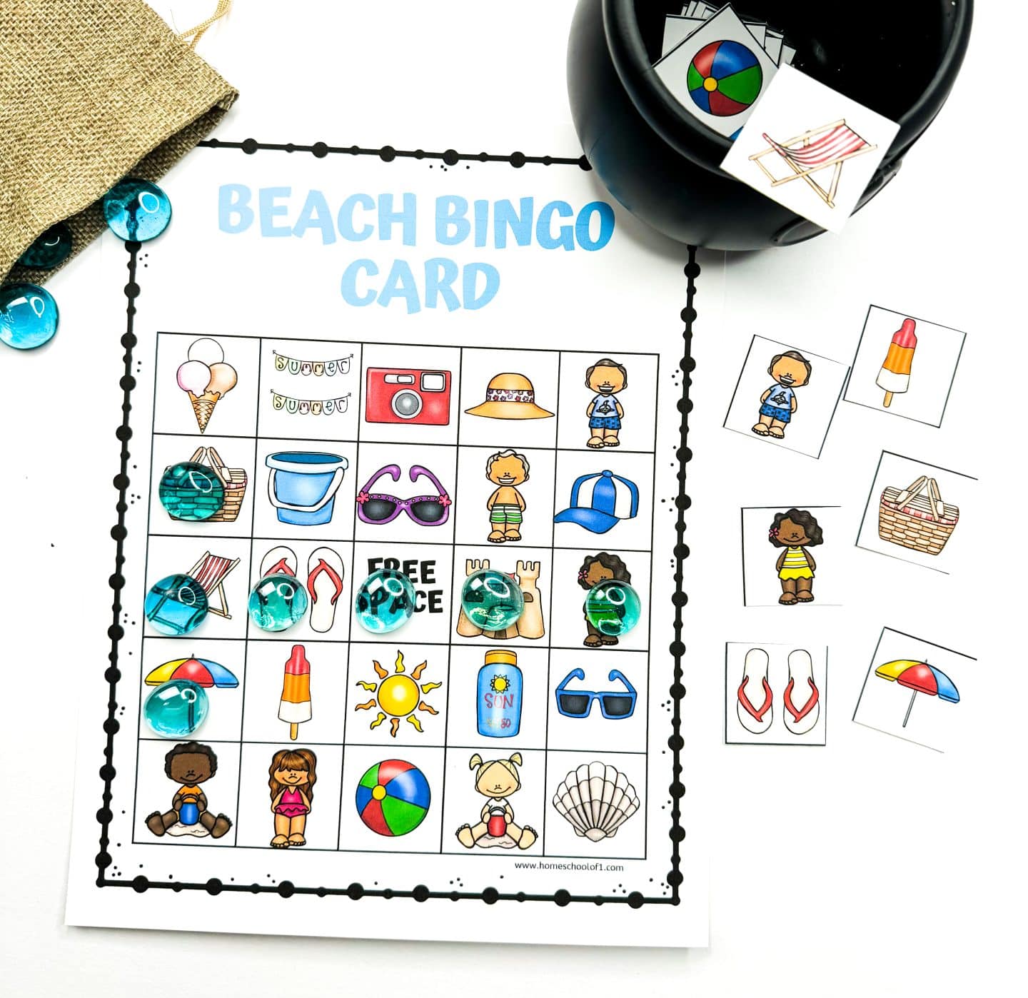 Beach Bingo Free Printable For Summer Fun