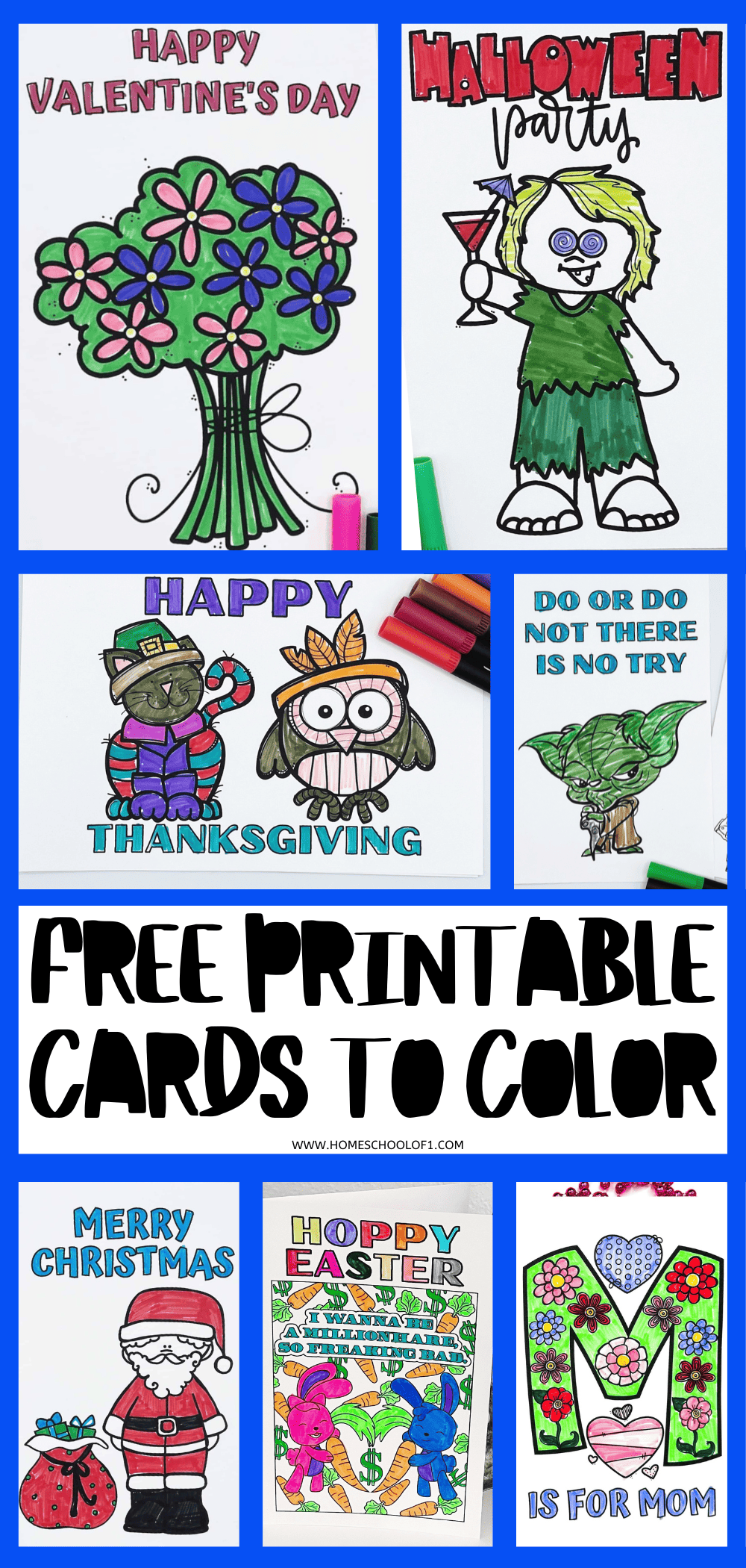 free printable cards to color