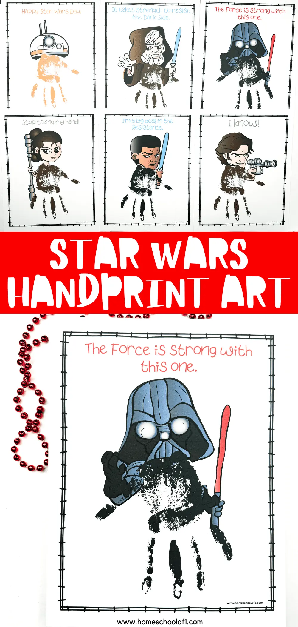 free star wars handprint art