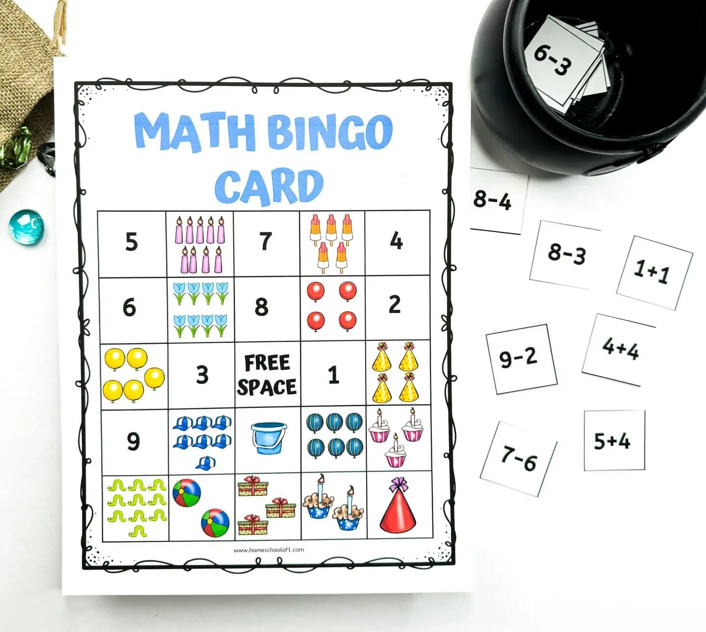 math bingo boards