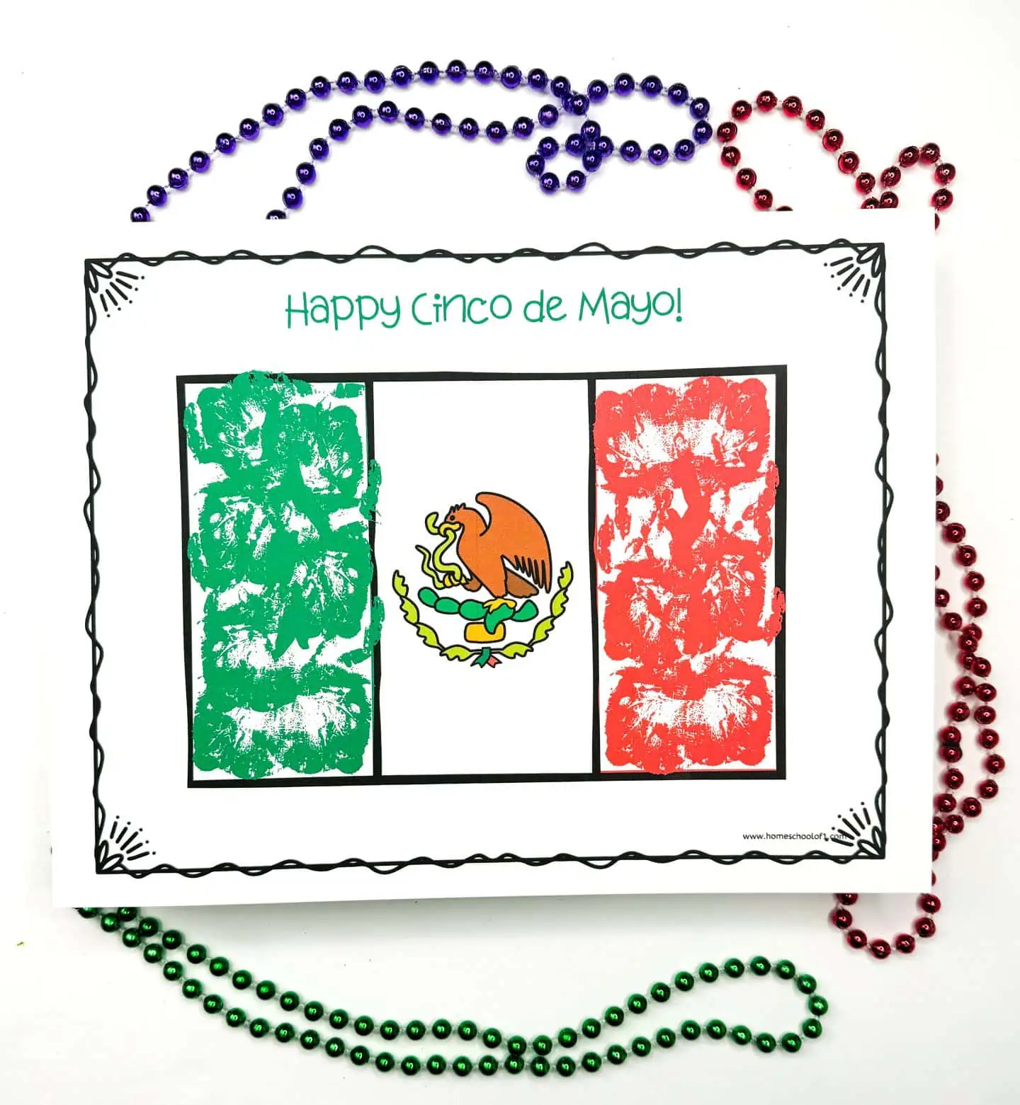 mexico flag handprint