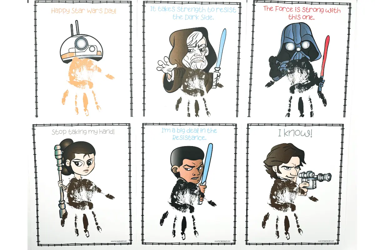 star wars handprint art