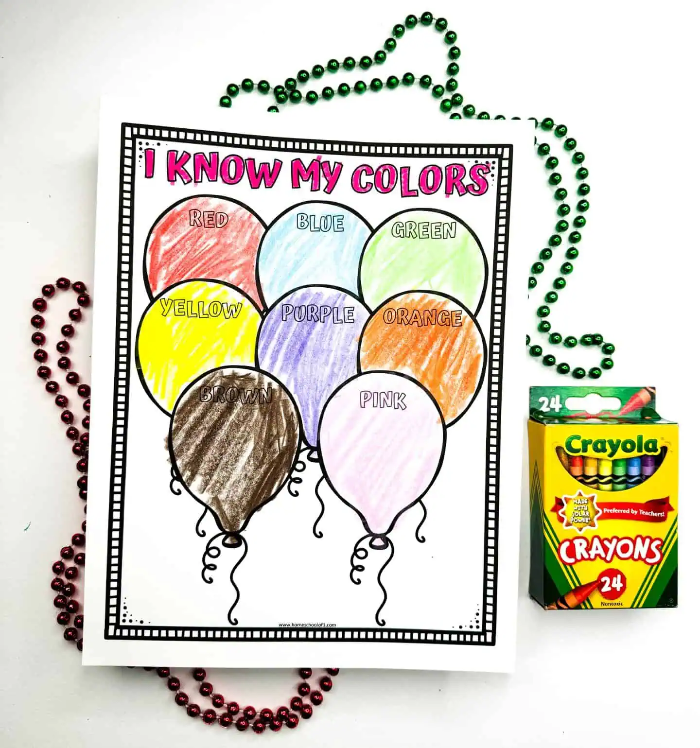 i know my colors balloons