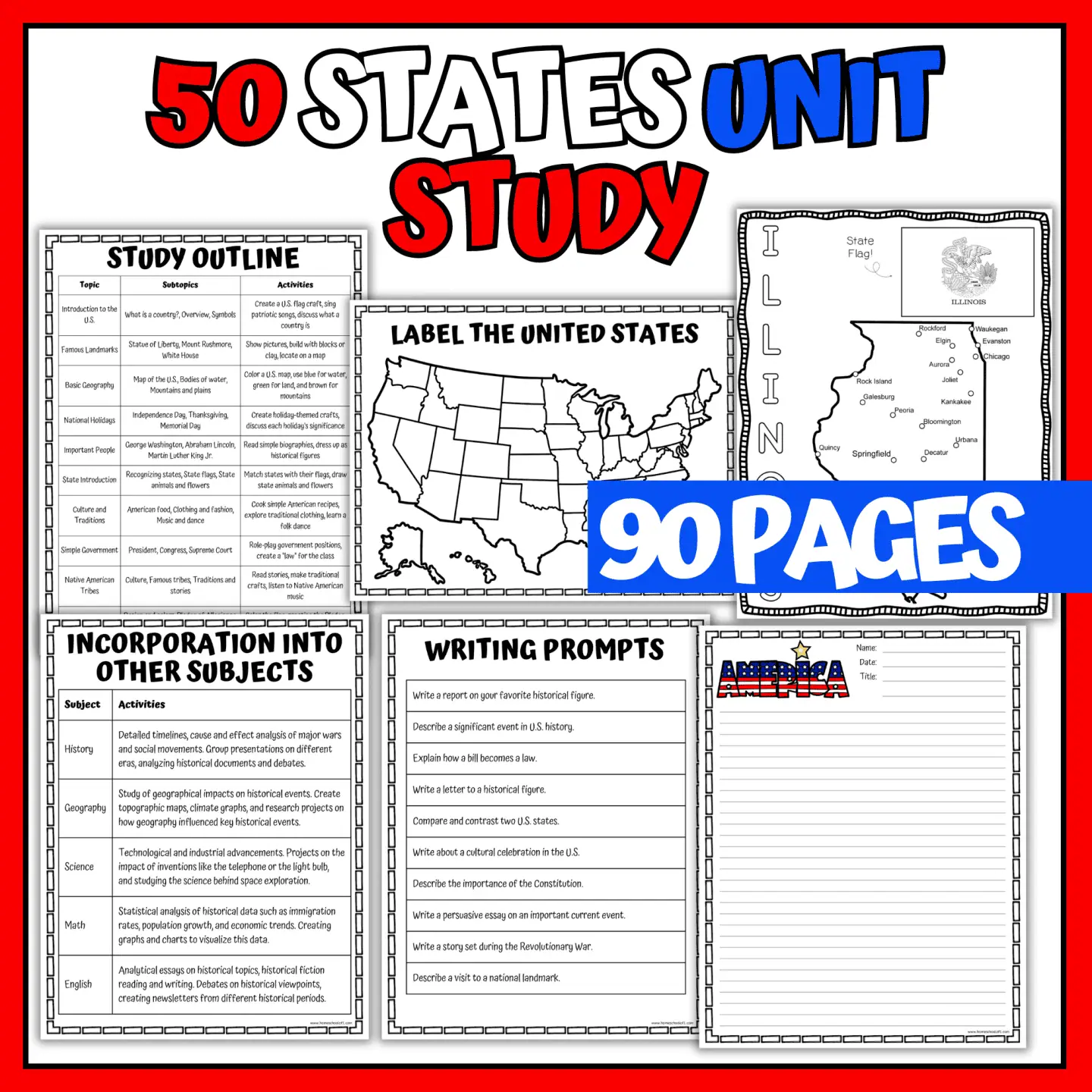 50 states unit study