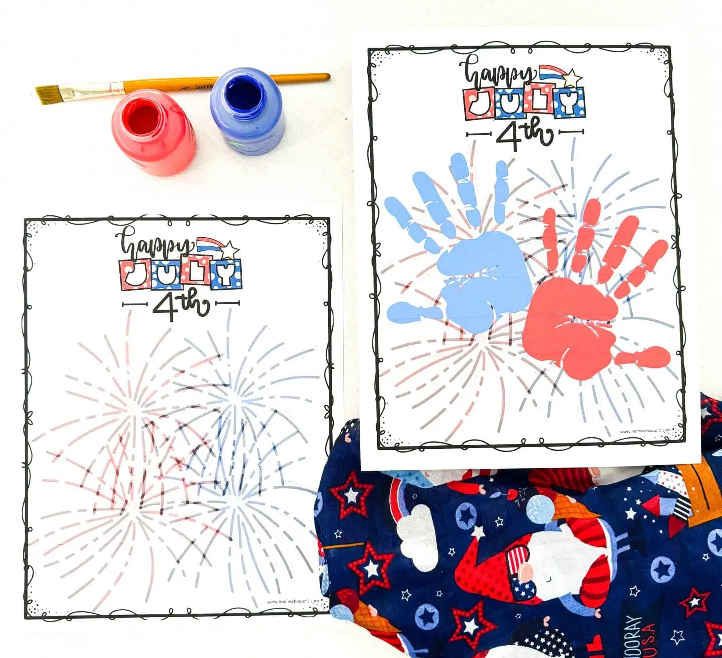 FIREWORK HANDPRINT ART