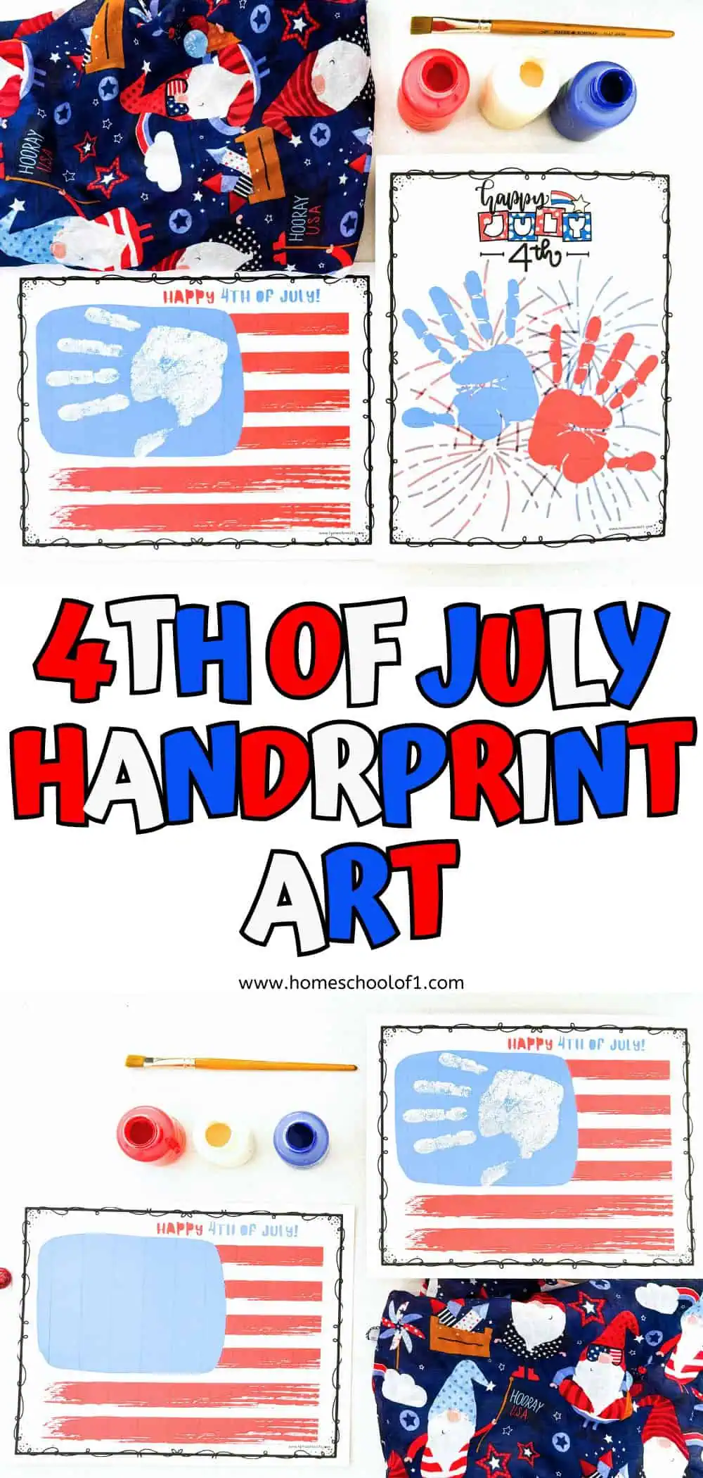 FOURTH OF JULY HANDPRINT ART