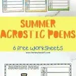 summer acrostic poem templates