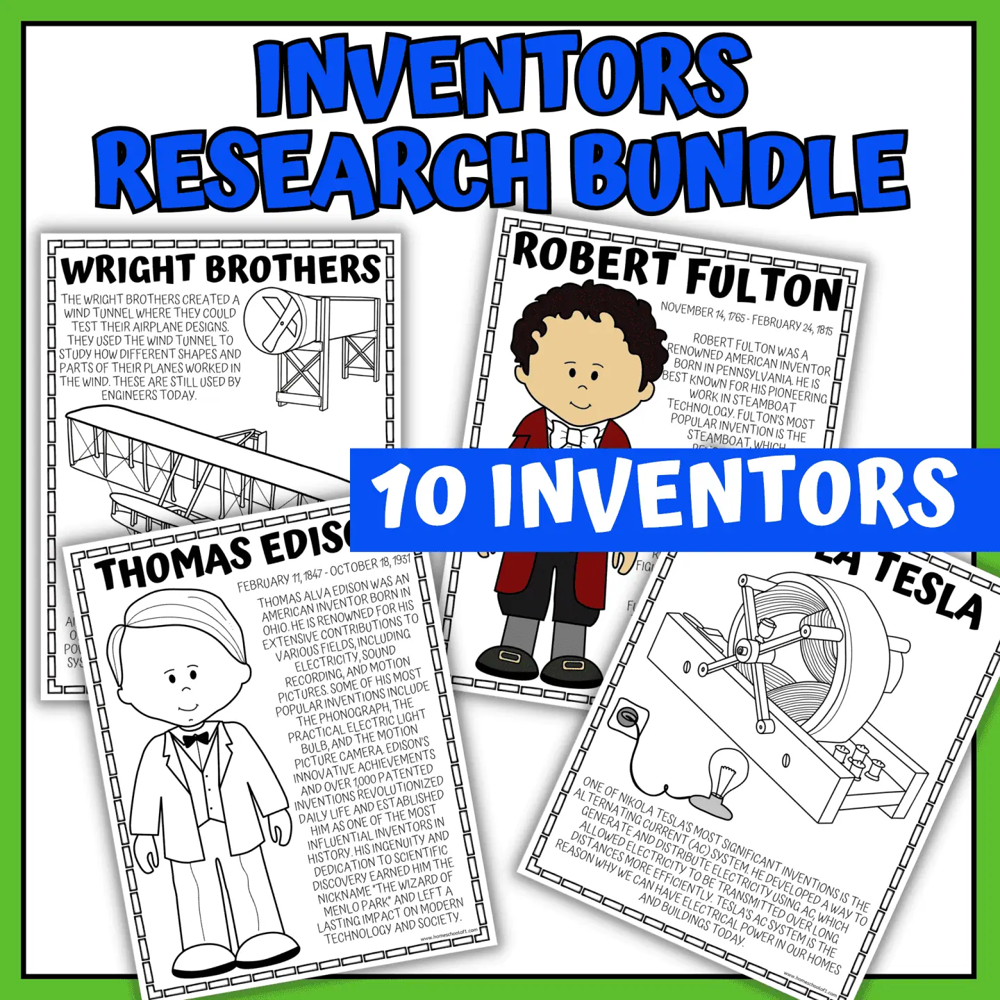 famous inventors worksheets