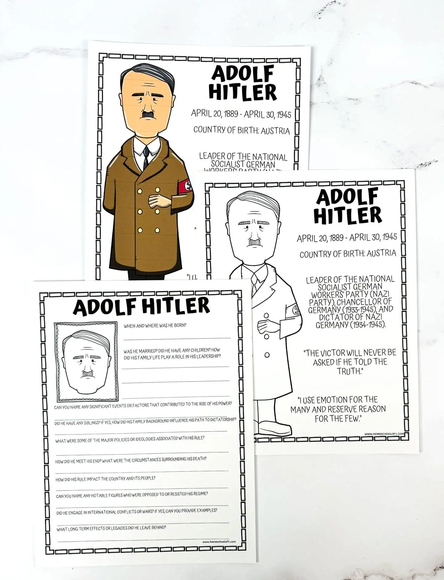 adolf hitler unit study