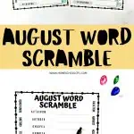 august word scramble