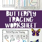 butterfly tracing worksheet