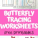 butterfly tracing worksheets