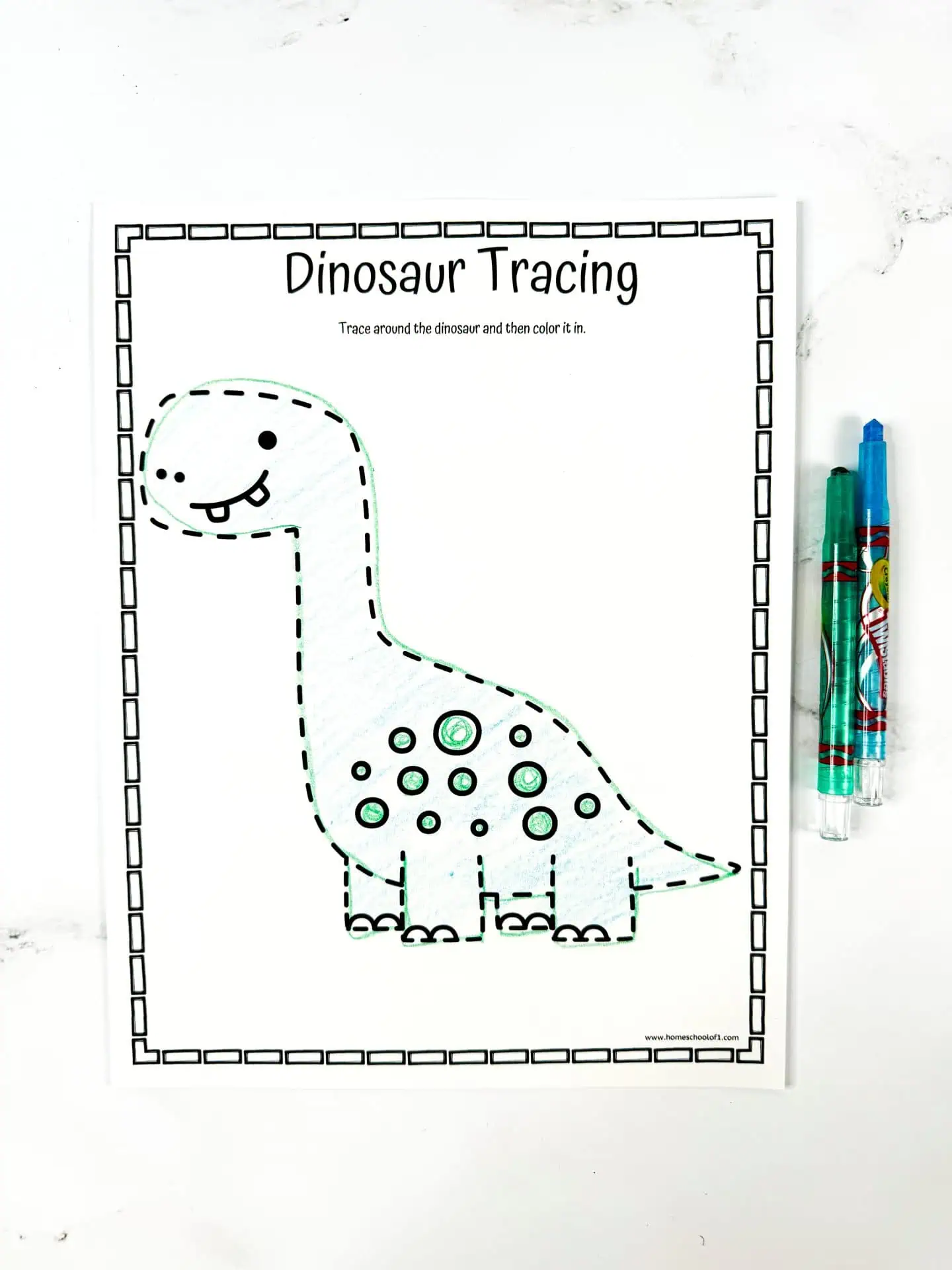 dinosuar tracing printable