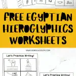 egyptian hieroglyphics worksheet