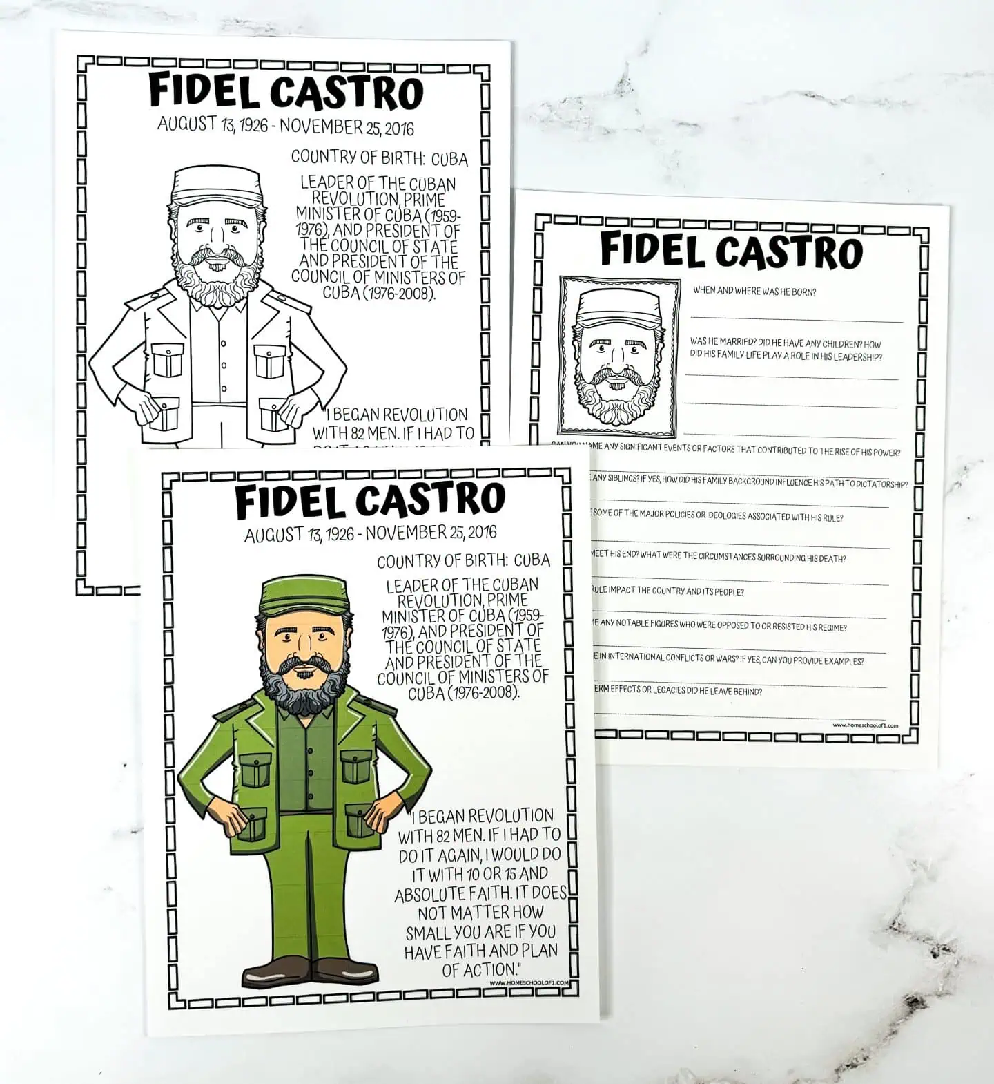 fidel castro unit study