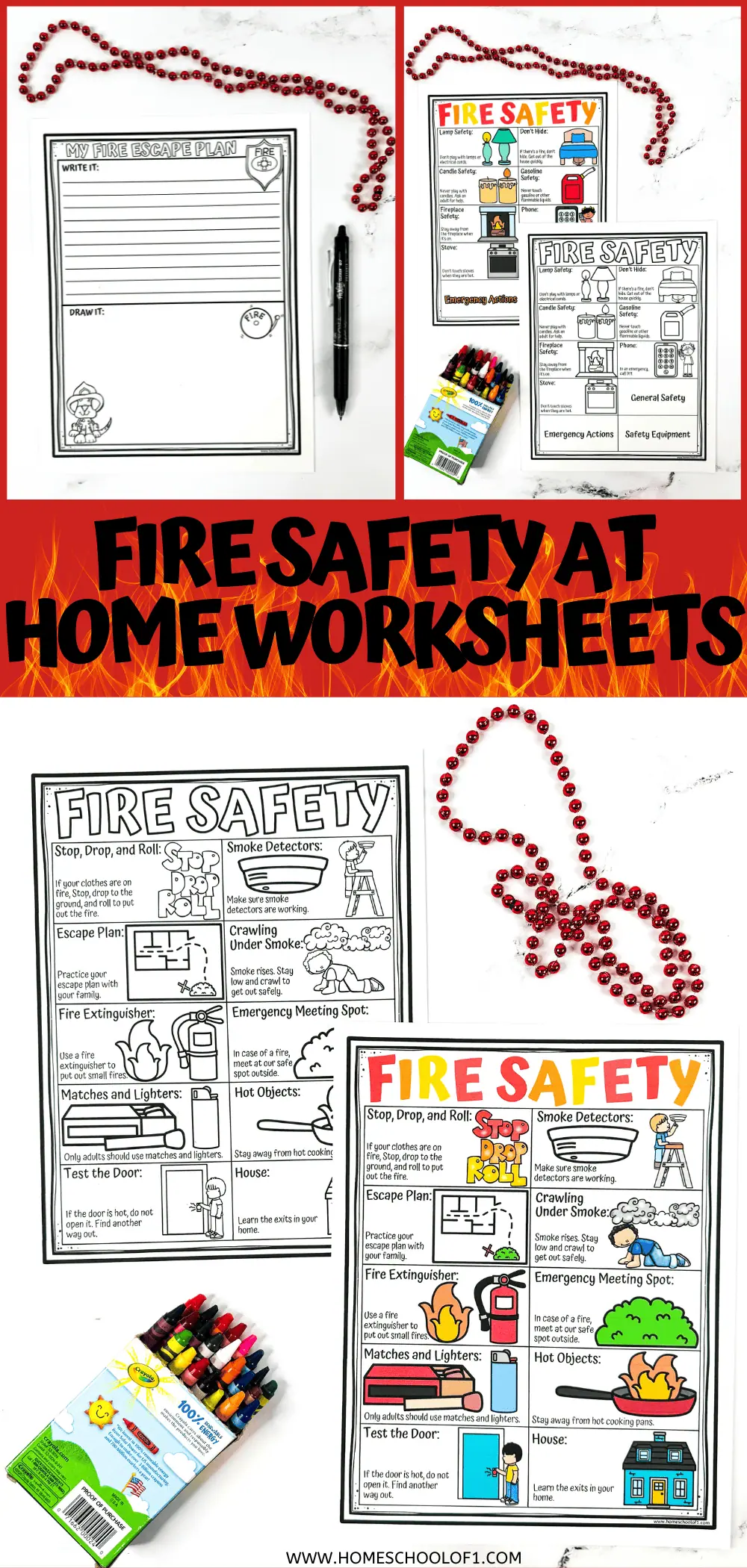 fire safety at home worksheets