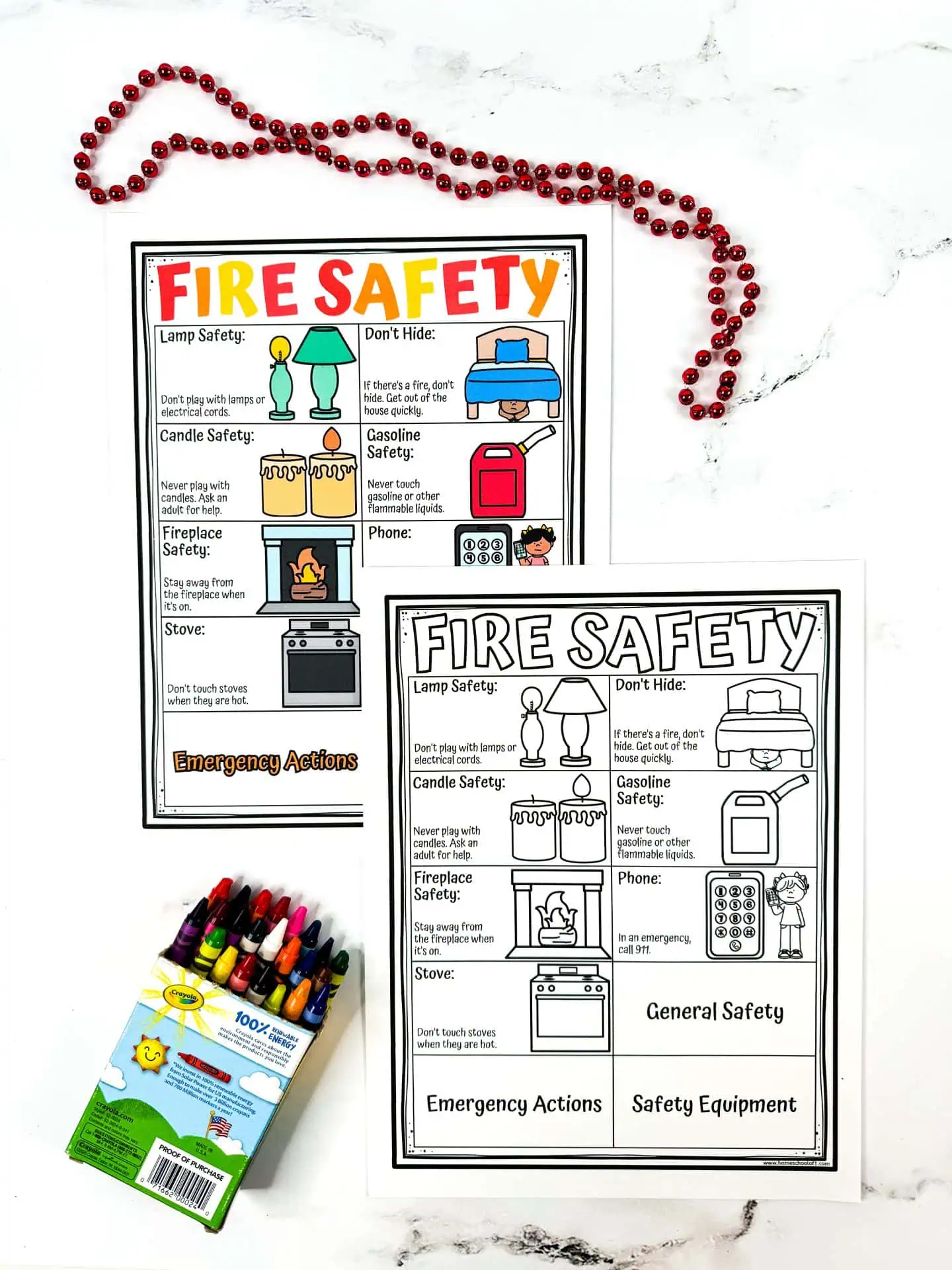 fire safety coloring page