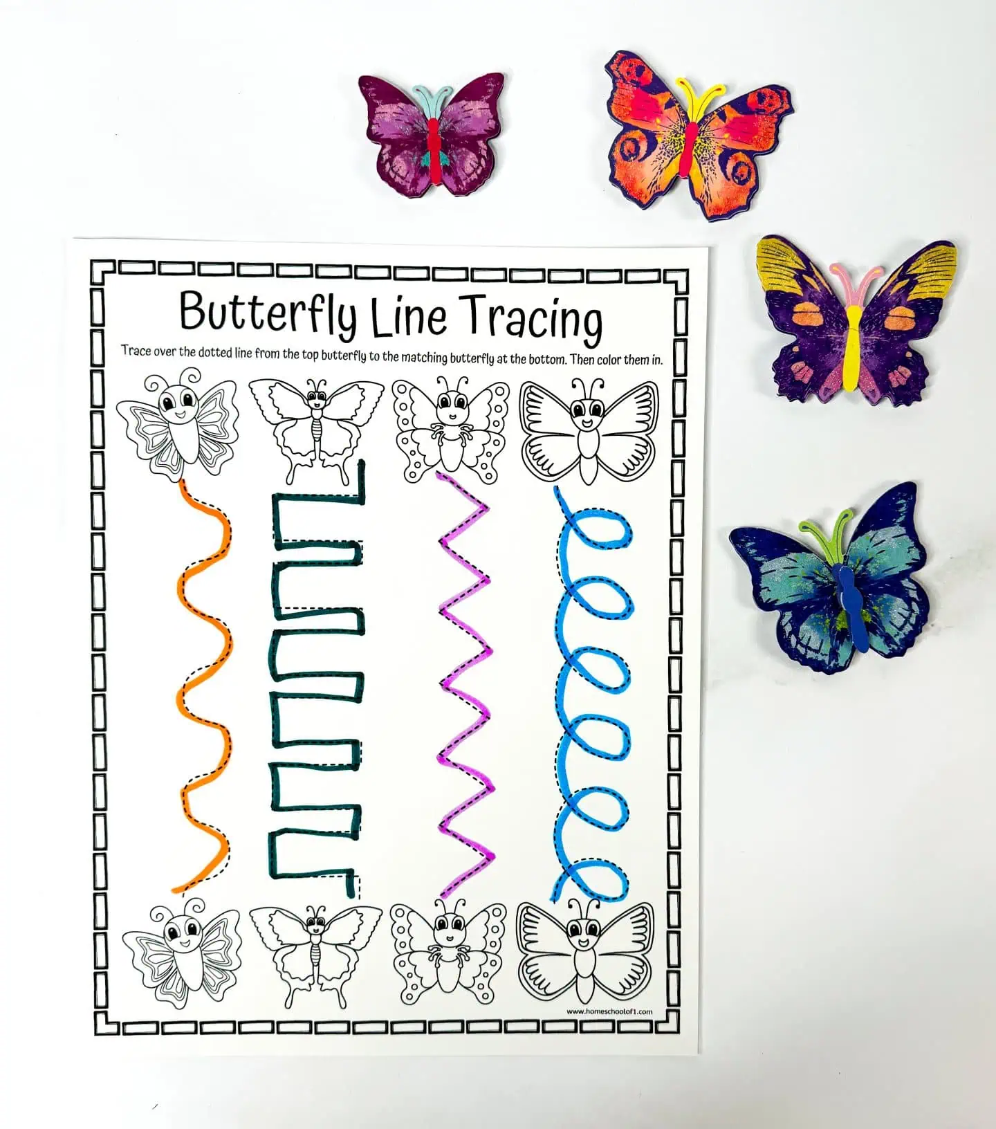 free butterfly handwriting