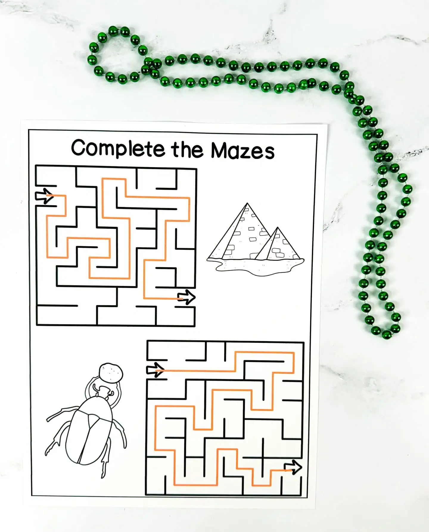 free egyptian maze worksheet