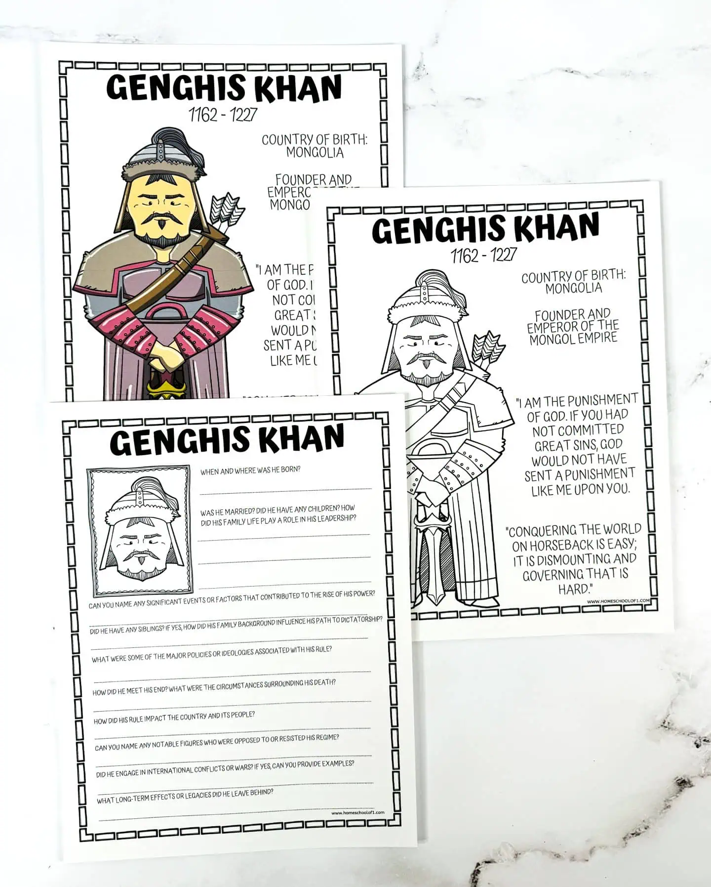 genghis khan unit study