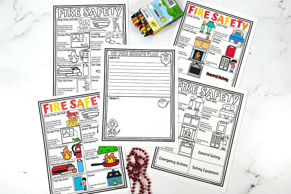 home fire safety worksheet