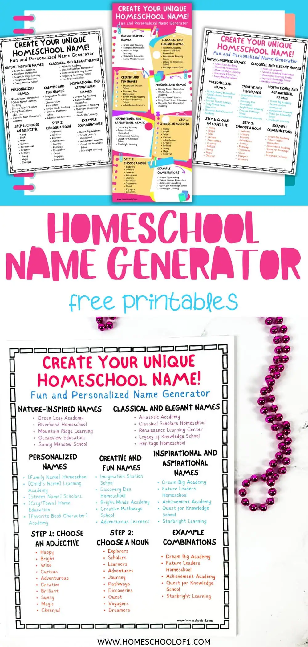 homeschool name generator