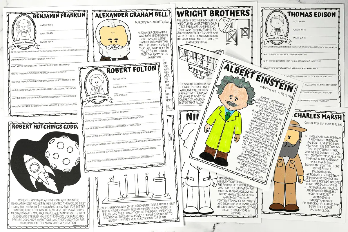 inventors and inventions worksheet