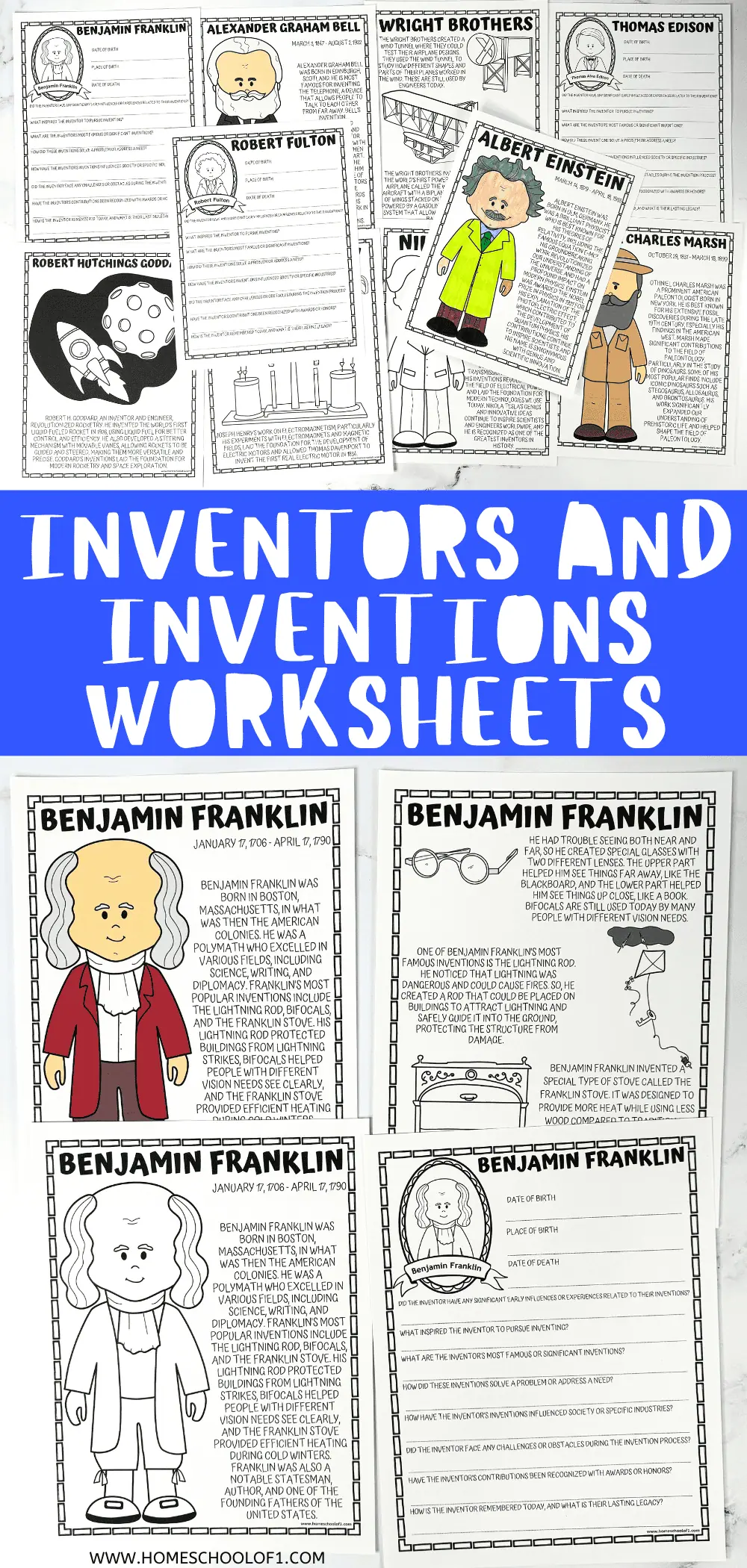 inventors and inventions worksheets